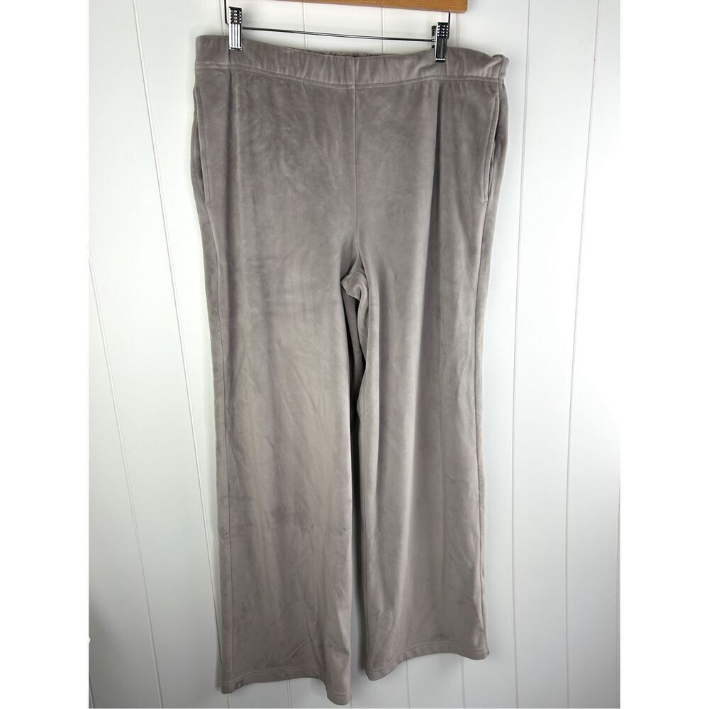 Barefoot Dreams LuxeChic Wide Leg Pants Knit Size‎ L Velour
